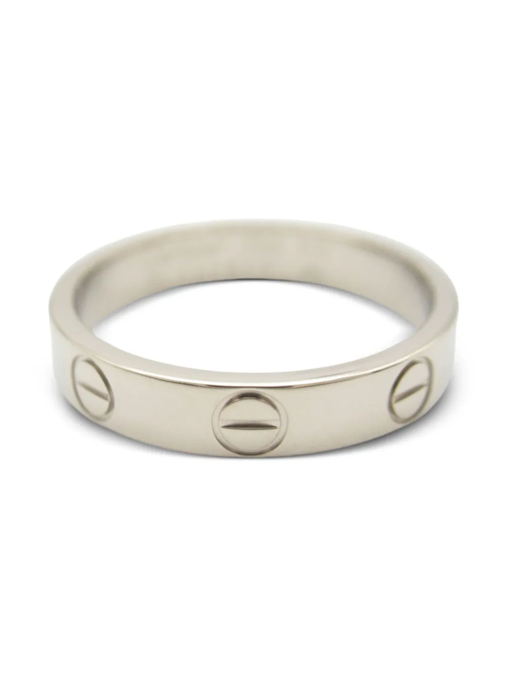 Cartier 2010s 18K white gold Mini Love ring - シルバートーン Cartier 2010s 18K white gold Mini Love ring - シルバートーン