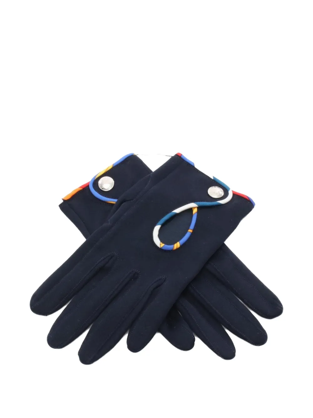 Pre-owned Hermes 20s Michal Gloves In Blue