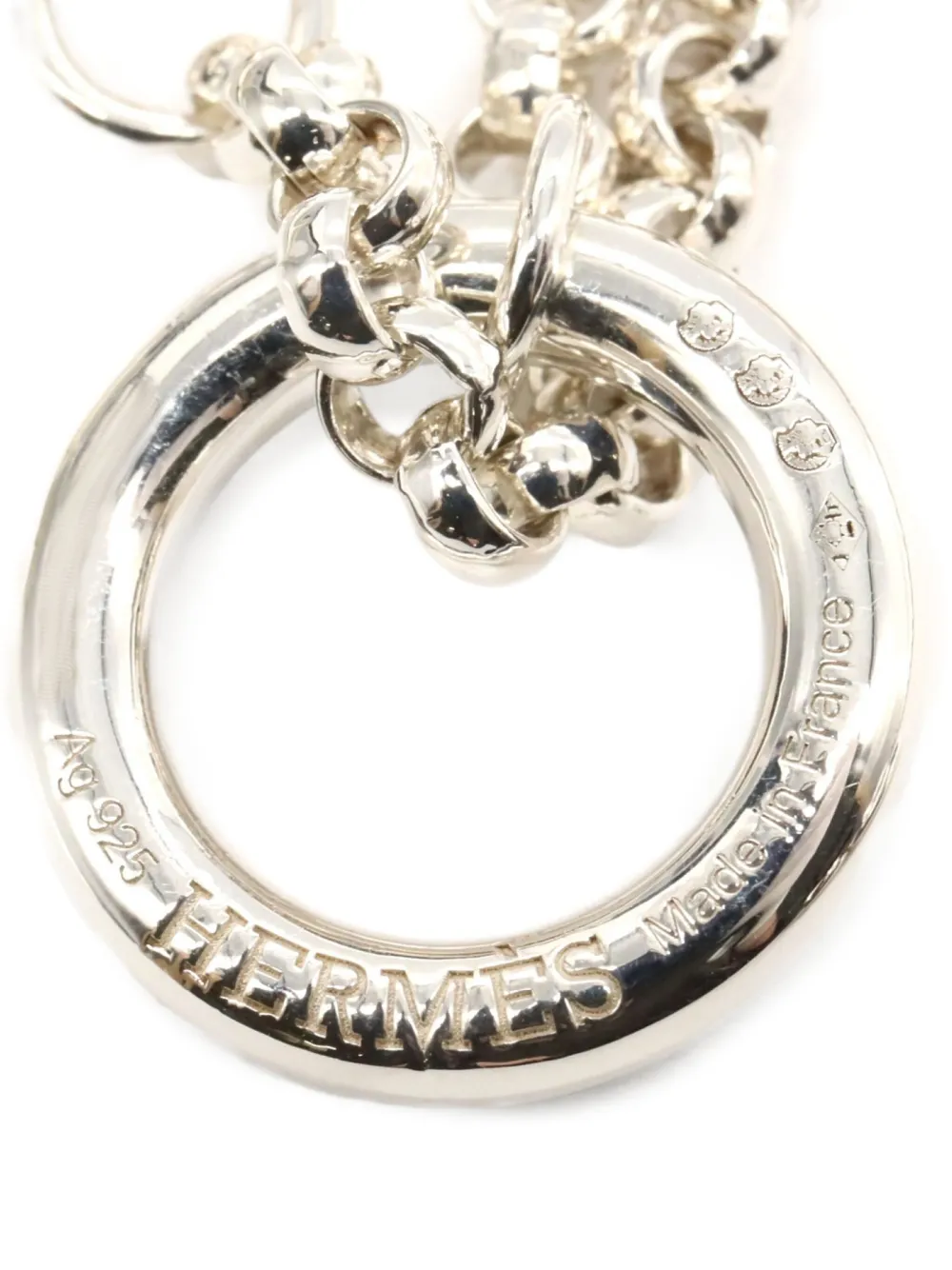 Pre-owned Hermes 2010s Chaîne D'ancre Necklace In Silver