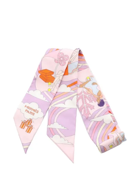 Hermès Pre-Owned 20s ribbon scarf silk