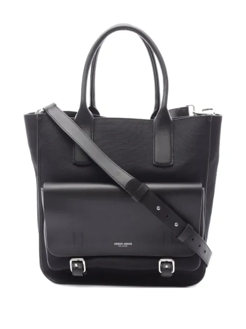 Giorgio Armani Pre-Owned 00s medium flap-pocket tote bag