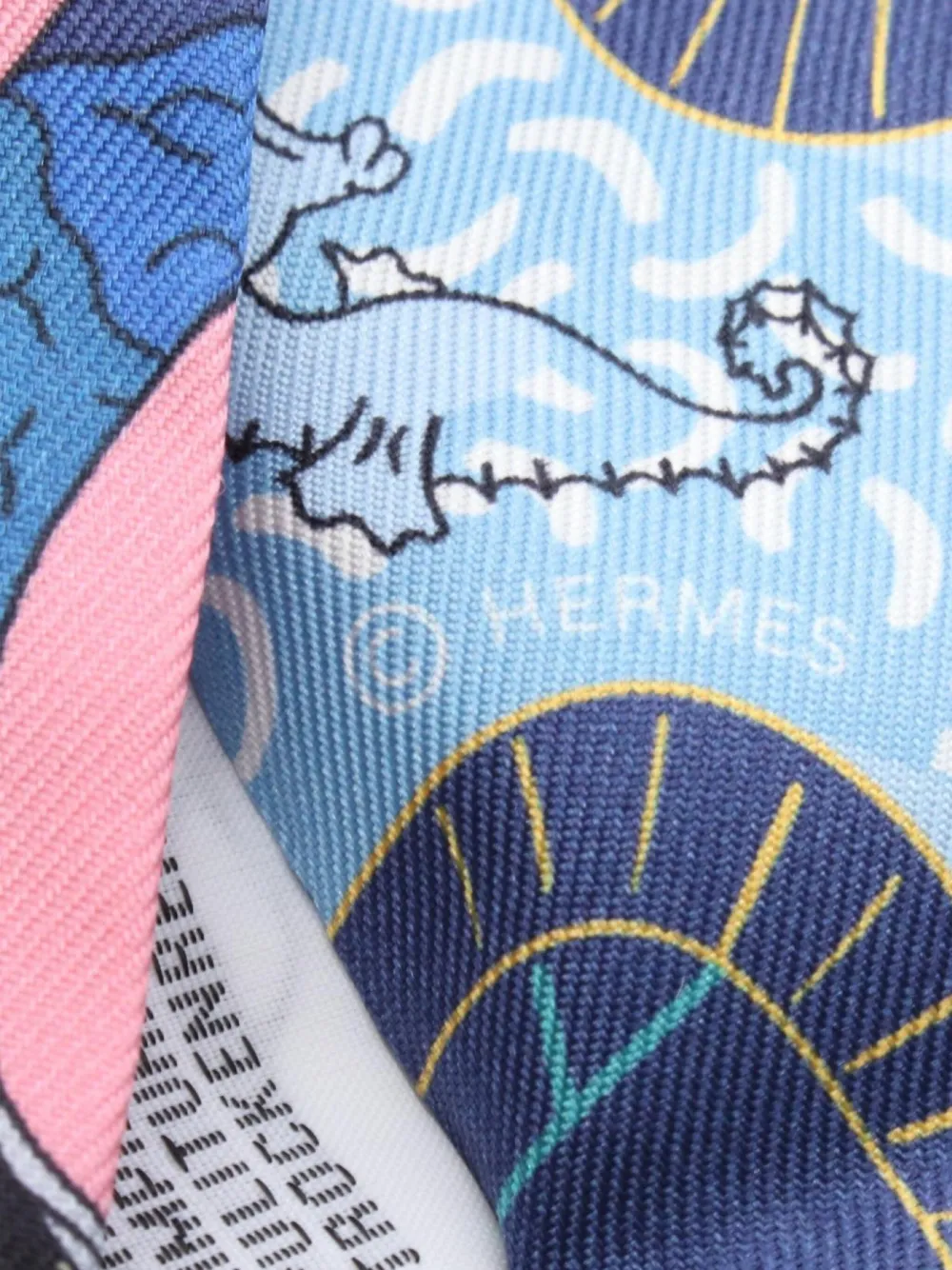 Pre-owned Hermes 10s Splash Park Scarf In Blue