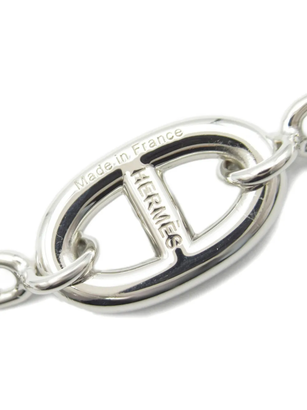 Pre-owned Hermes 10s Chaîne D'ancre Farandole Bless Bracelet In Silver