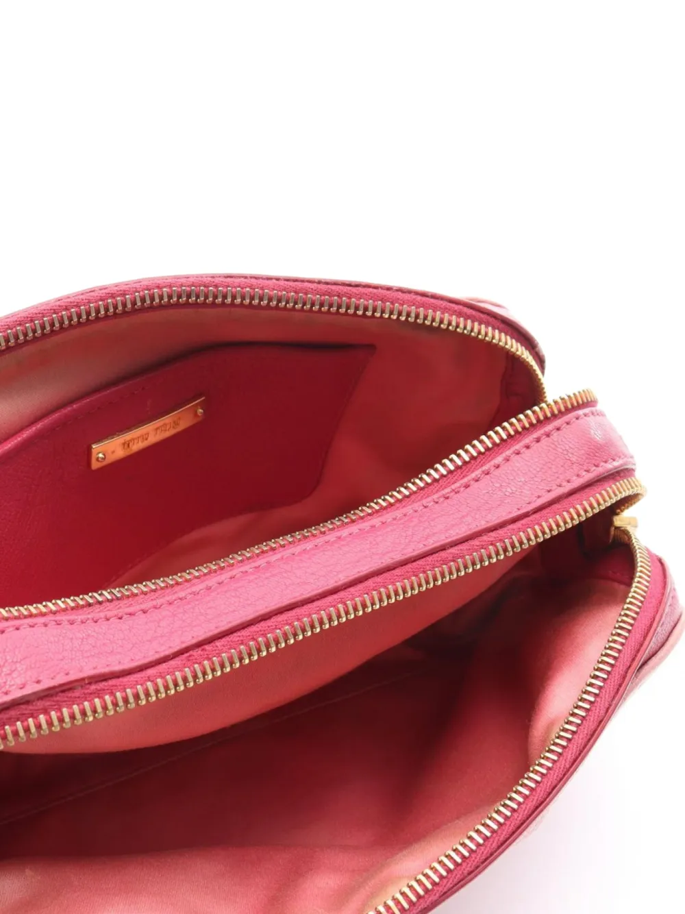 Pre-owned Miu Miu 00s Midi Madras Shoulder Bag In Pink