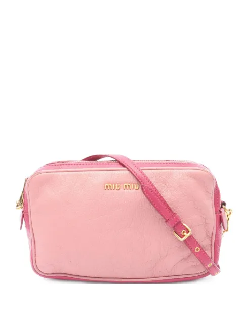 Miu Miu Pre-Owned 00s midi Madras shoulder bag