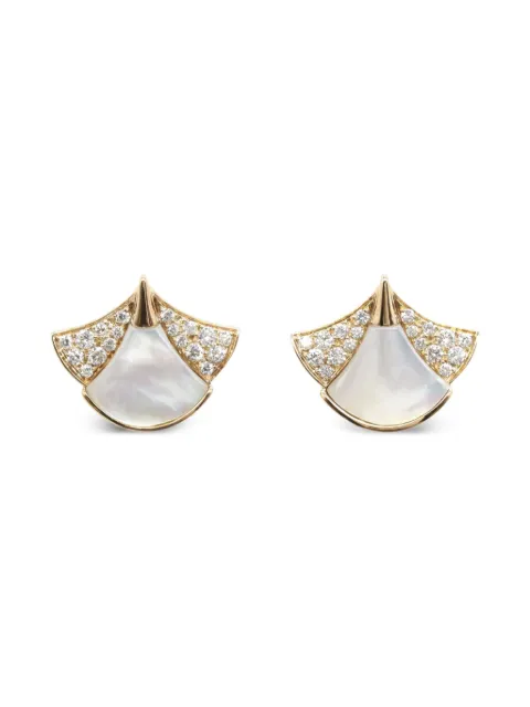 Bvlgari Pre-Owned aretes Diva Dream en oro blanco de 18kt con diamante 2010