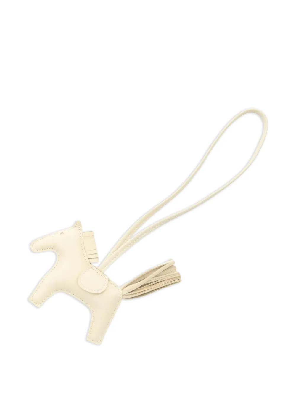 Hermès Pre-Owned 2024 Rodeo PM Kure bag charm - ホワイト Hermès Pre-Owned 2024 Rodeo PM Kure bag charm - ホワイト