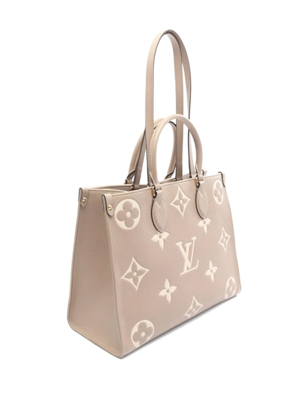 Pre-owned Louis Vuitton 2020 On-the-go Mm Tote Bag In Neutral