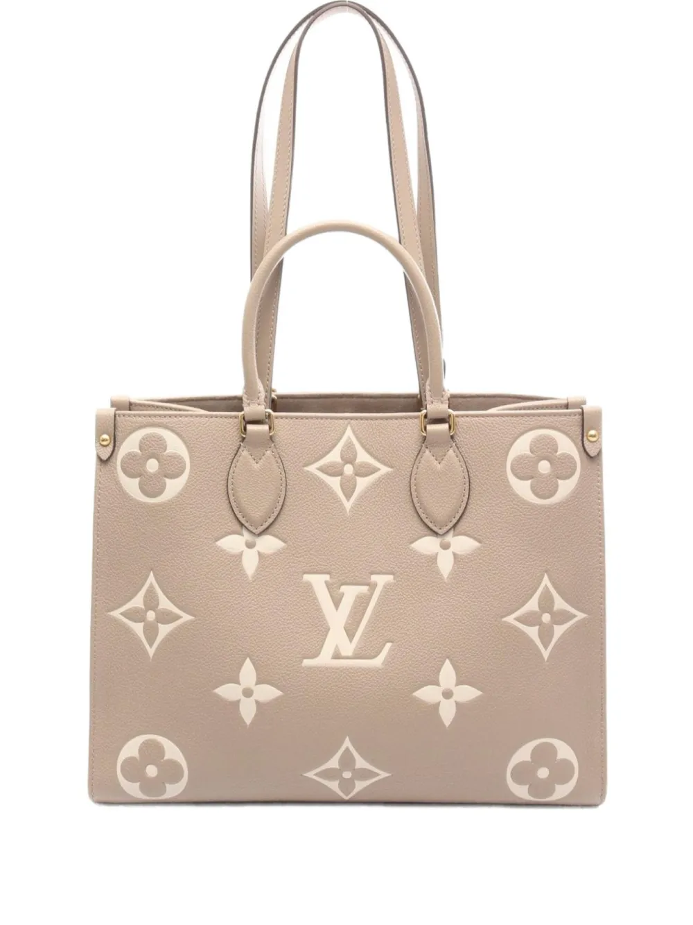 Pre-owned Louis Vuitton 2020 On-the-go Mm Tote Bag In Neutral