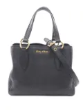 Miu Miu Pre-Owned 10s small leather tote bag - Black