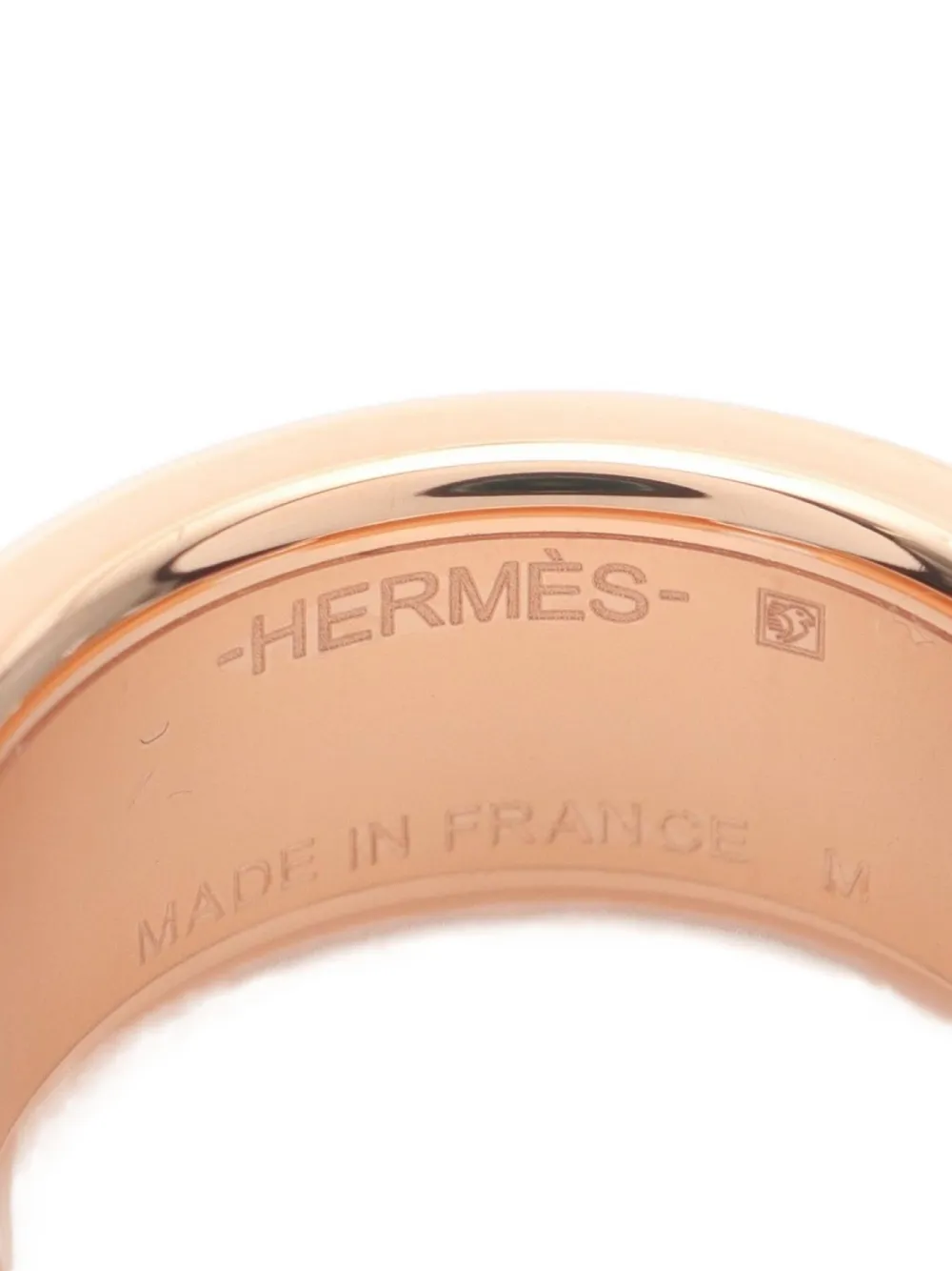 Pre-owned Hermes 2020s Olymp Pm Leather Ring In Brown