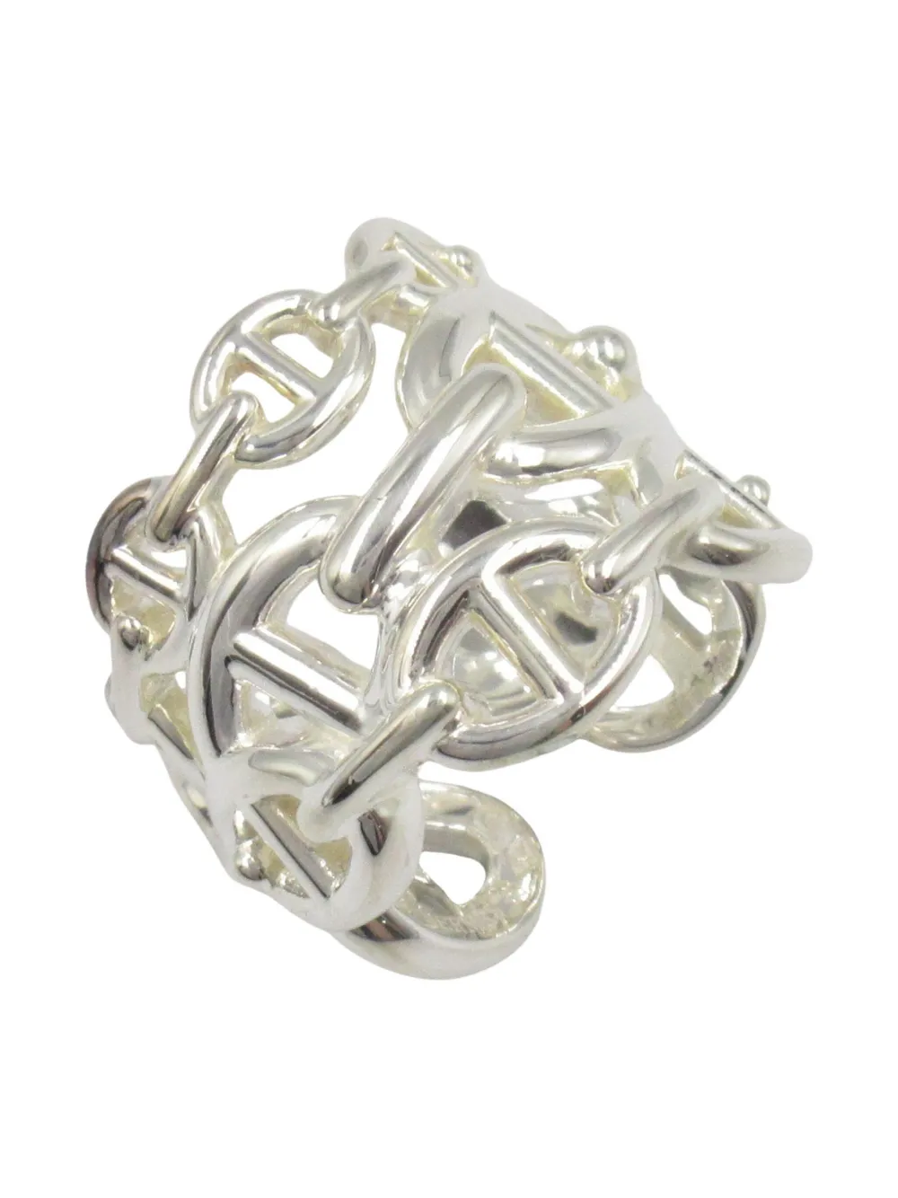 Hermès Pre-Owned 2010s Chaine d'Ancre ring - シルバートーン Hermès Pre-Owned 2010s Chaine d'Ancre ring - シルバートーン