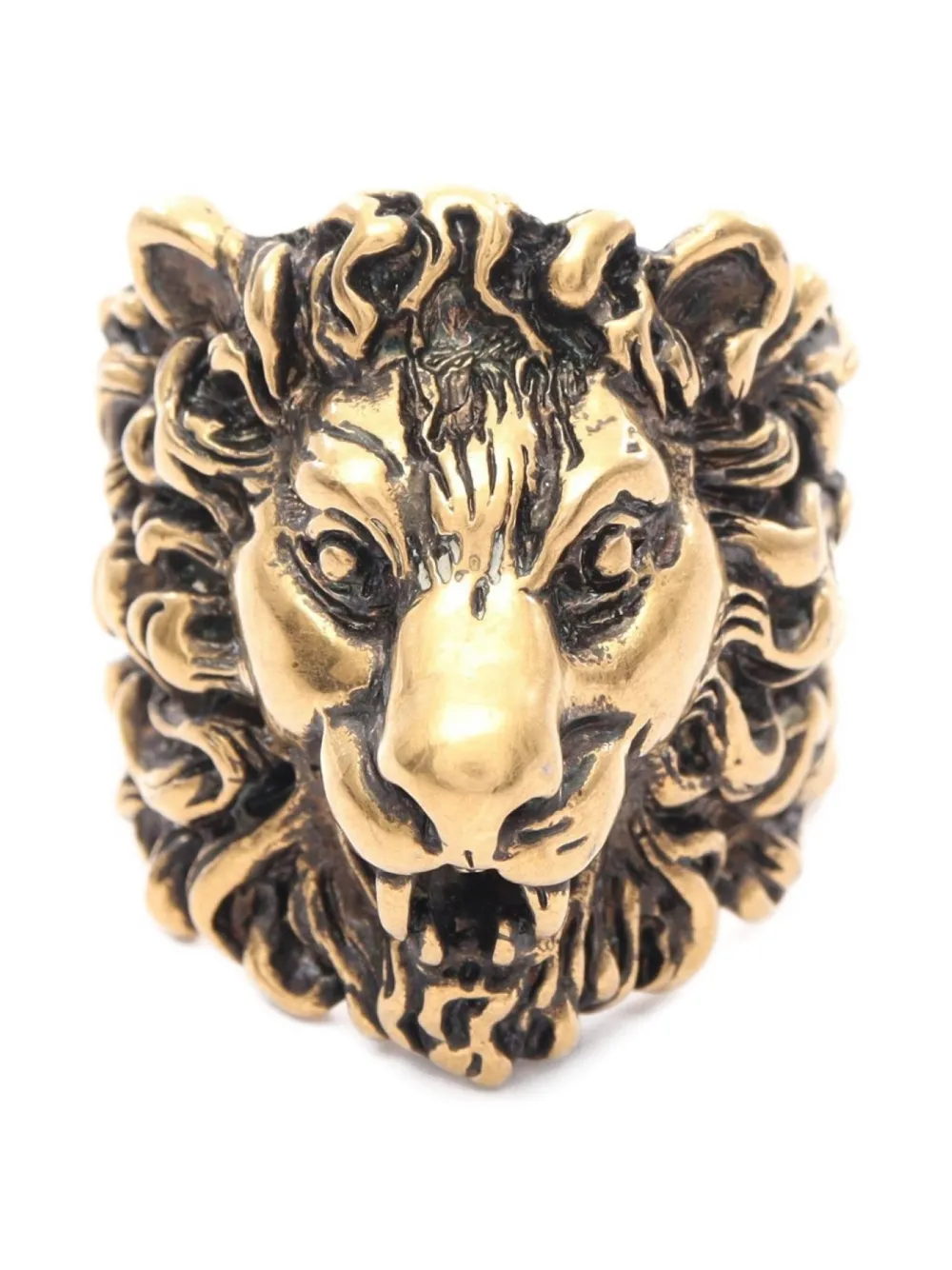 Gucci Pre-Owned 2010s lion-head ring | Gold | Image 1
