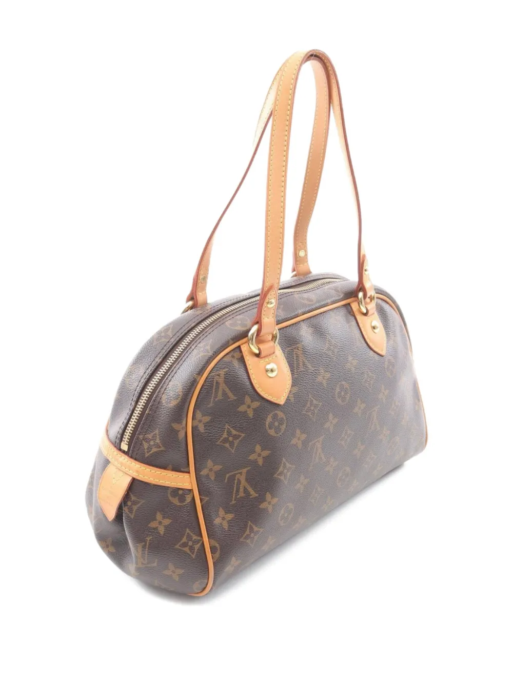 Pre-owned Louis Vuitton 2008 Montorgueil Pm Monogram Shoulder Bag In Brown