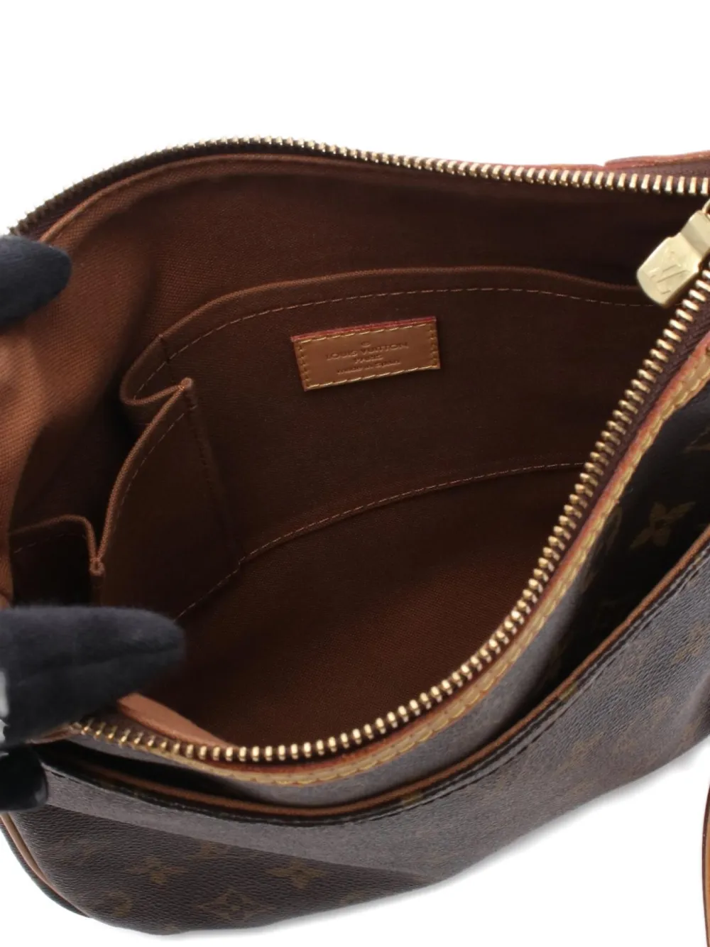 Pre-owned Louis Vuitton 2012 Odeon Pm Monogram Shoulder Bag In Brown