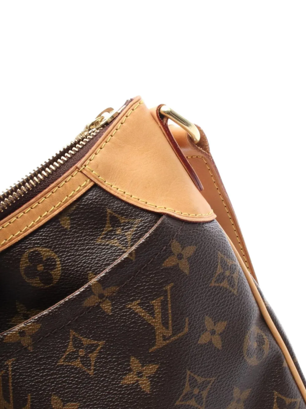 Pre-owned Louis Vuitton 2012 Odeon Pm Monogram Shoulder Bag In Brown