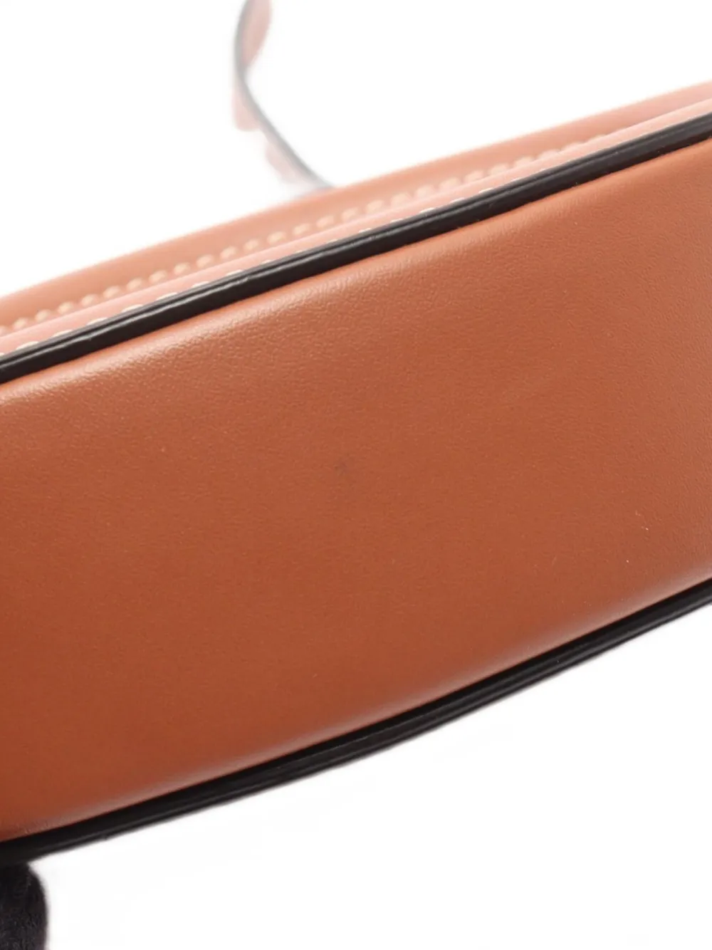 Pre-owned Celine 10s Mini Oval Perth Cuill Triomphe Shoulder Bag In Brown