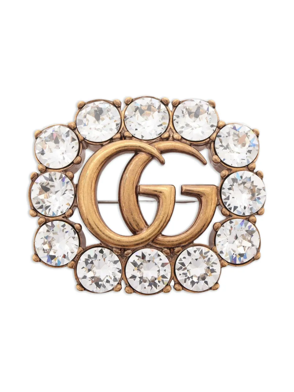 Gucci Pre-Owned 2010s Double G brooch | Gold | Image 1