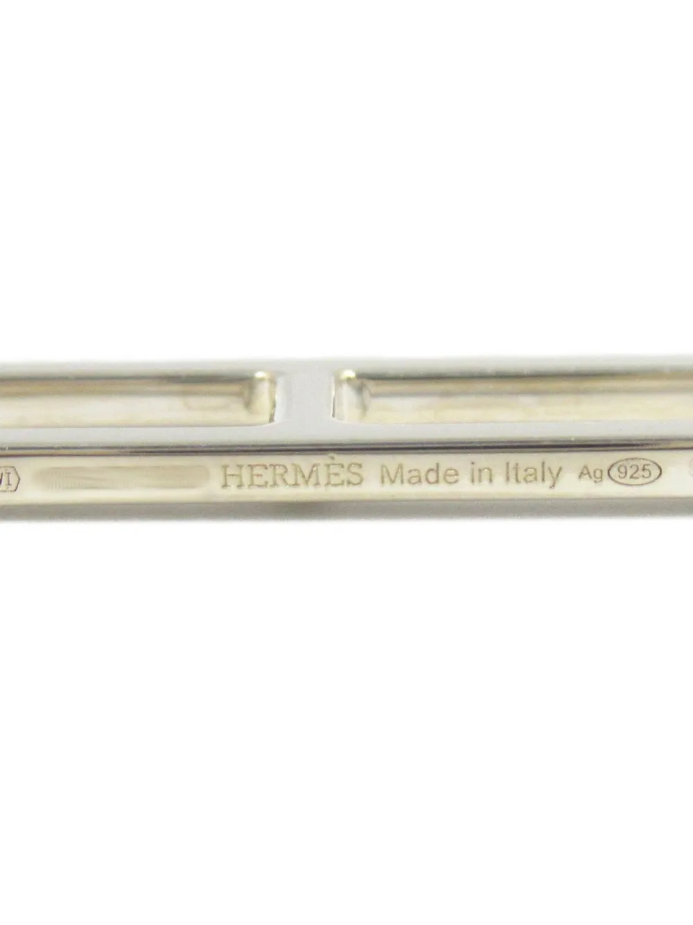 Pre-owned Hermes 10s Ever Chaîne D'ancre Long Necklaces In Silver