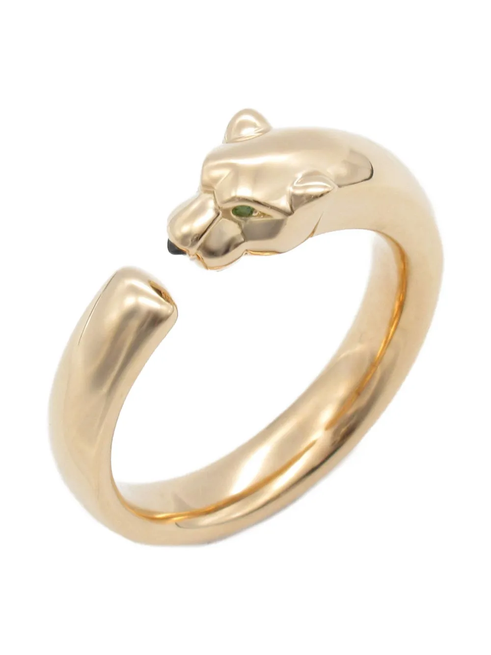 Cartier 2010s 18K rose gold Panthère onyx and tsavorite ring | Women | Image 2