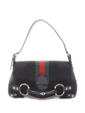 Gucci Pre-Owned 10s small GG horsebit-detail shoulder bag - Black