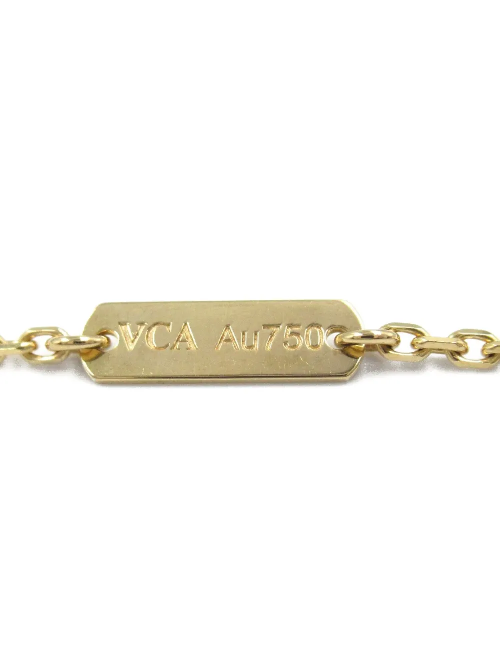 Pre-owned Van Cleef & Arpels 2010 18kt Yellow Gold Alhambra Onyx Necklace