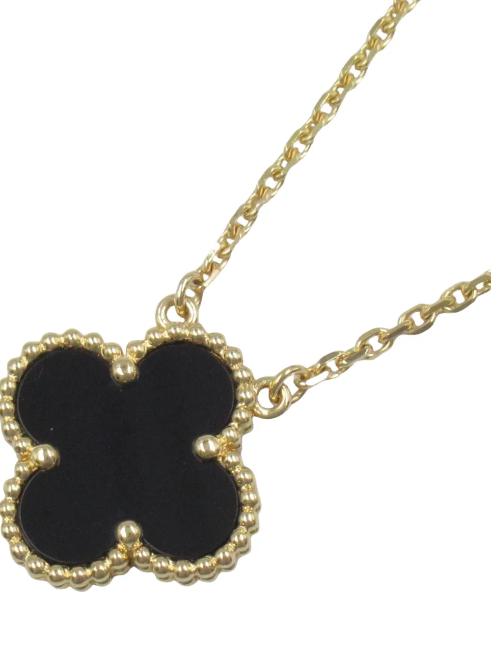 Van Cleef & Arpels 2010 18kt yellow gold Alhambra onyx necklace | Pre-Owned | Image 2