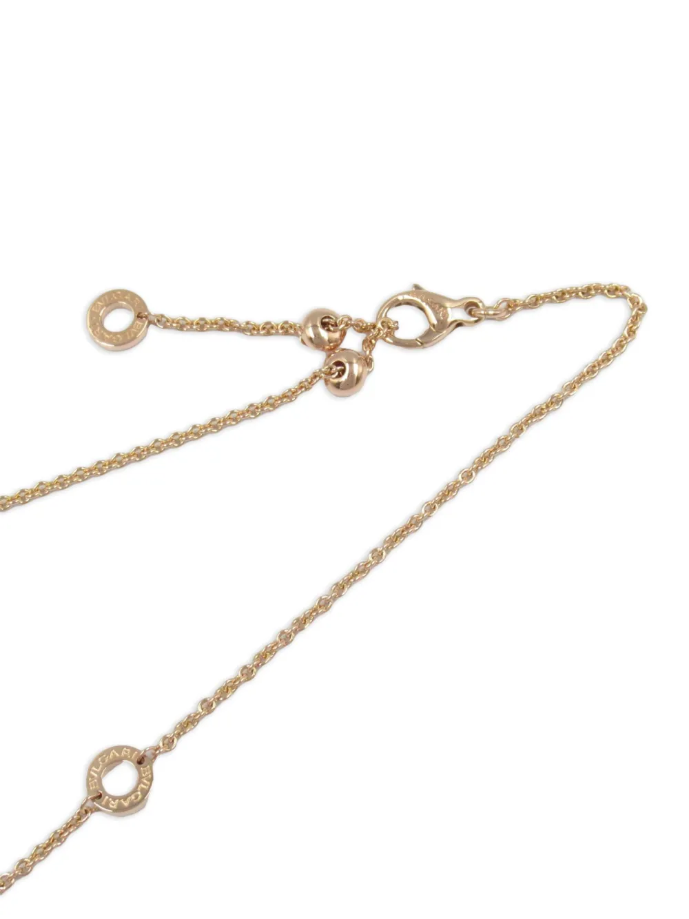 Pre-owned Bvlgari 2010 18kt Rose Gold B-zero Necklace In Pink