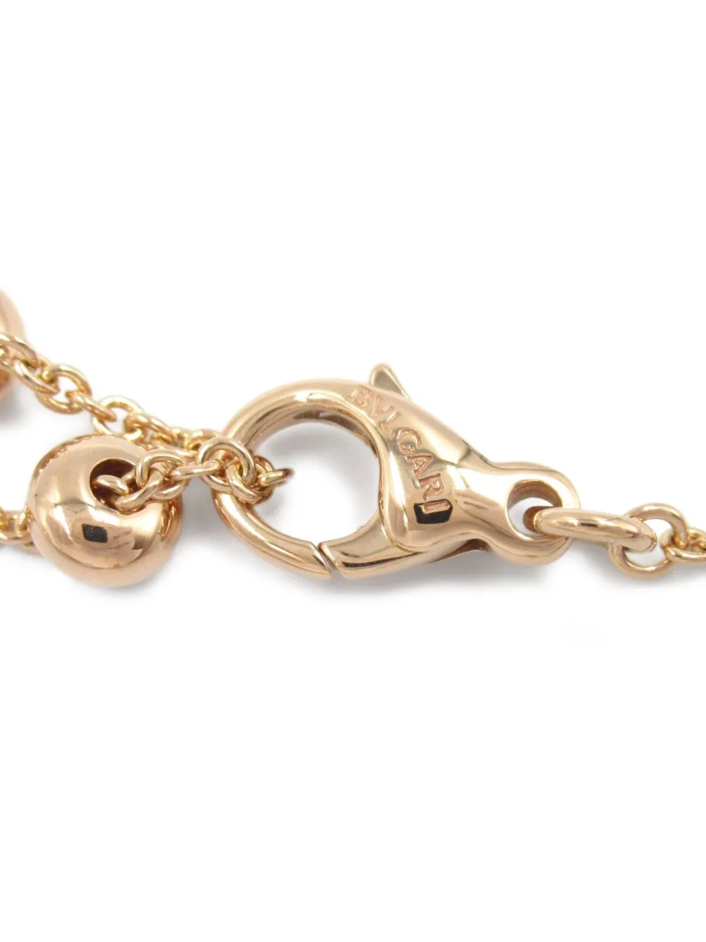 Pre-owned Bvlgari 2010 18kt Rose Gold B-zero Necklace In Pink