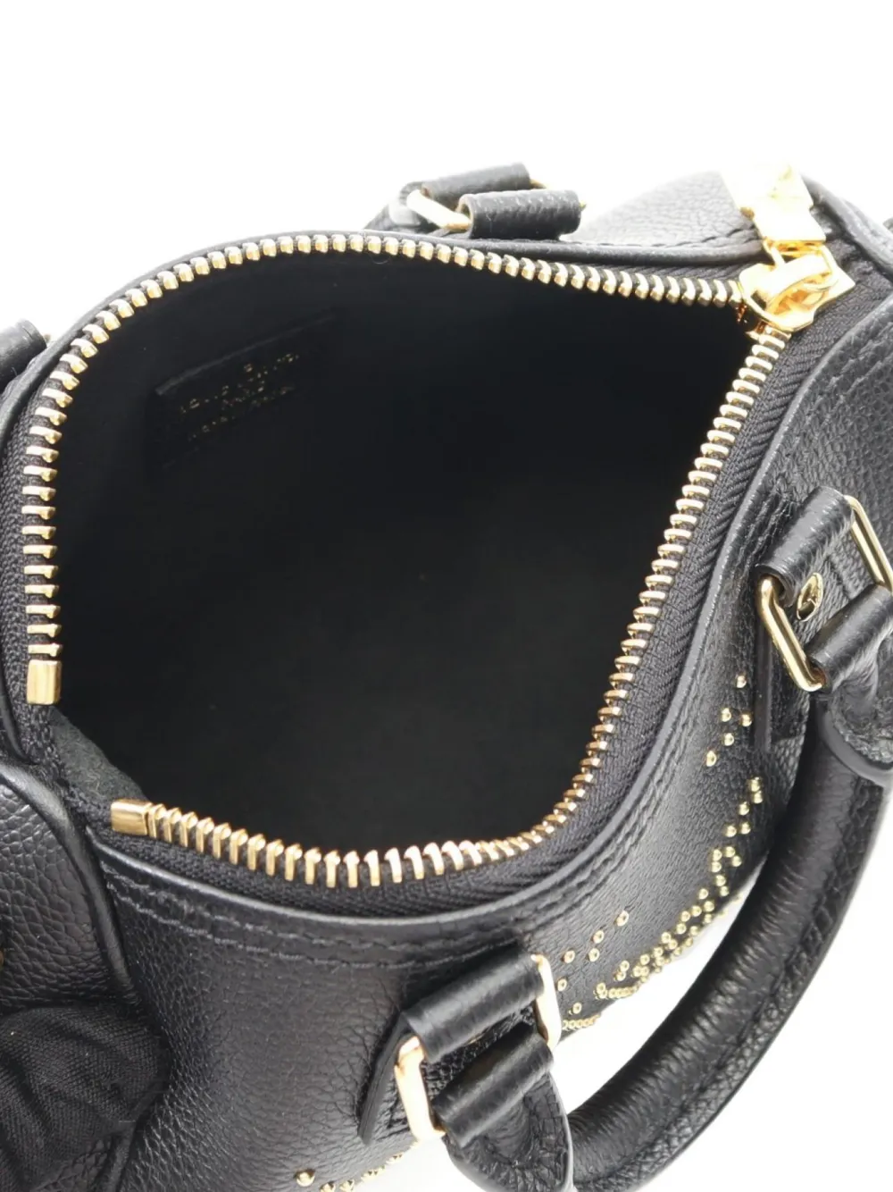 Pre-owned Louis Vuitton 2021 Mini Nano Speedy Tote Bag In Black