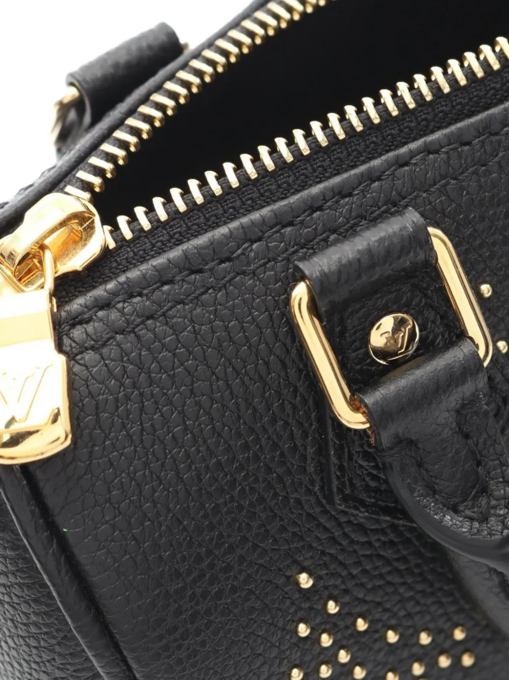 Pre-owned Louis Vuitton 2021 Mini Nano Speedy Tote Bag In Black
