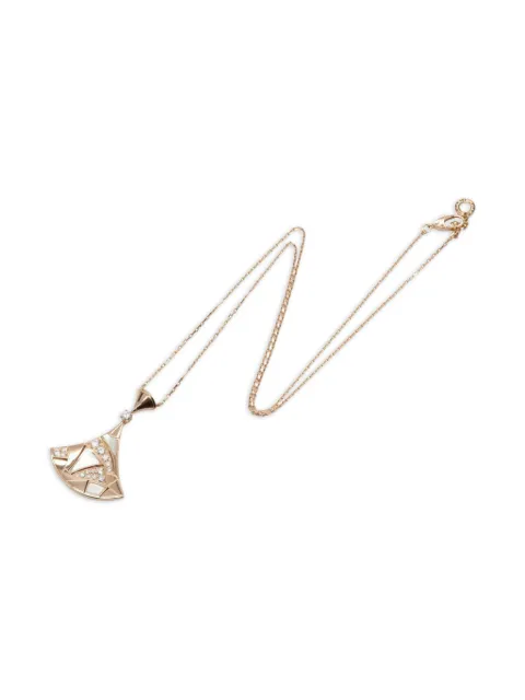 Bvlgari Pre-Owned 2010s 18K rose gold Diva Dream diamond and mother of pearl necklace