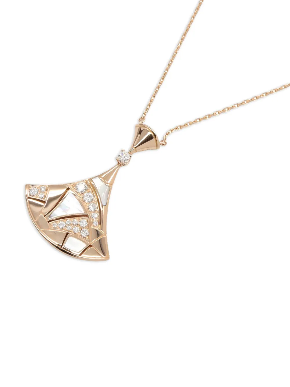 Bvlgari Pre-Owned 2010s 18K rose gold Diva Dream diamond and mother of pearl necklace | Image 2