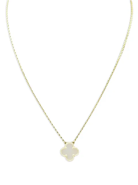 Van Cleef & Arpels 2010s 18K yellow gold Alhambra mother of pearl necklace