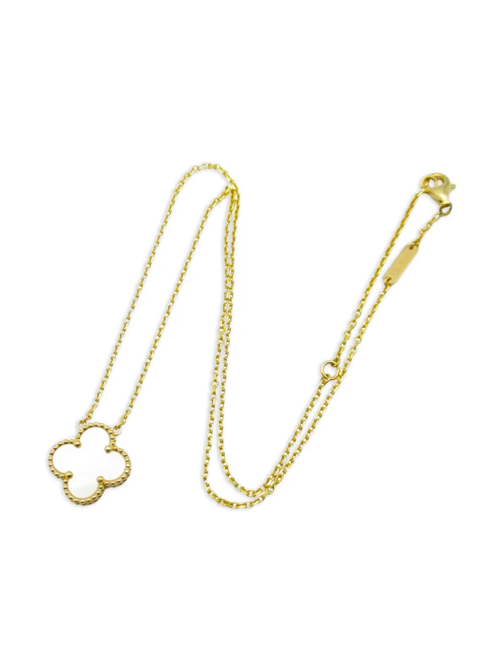Van Cleef & Arpels 2010s 18K yellow gold Alhambra mother of pearl necklace | Image 2