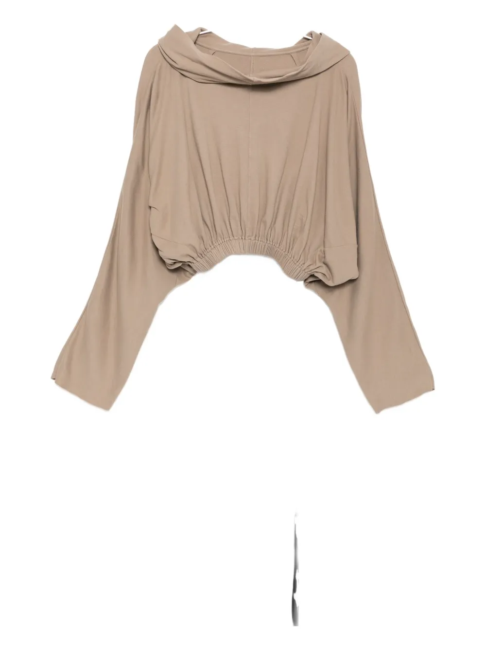 Rick Owens Drkshdw Cropped Hoodie In Brown