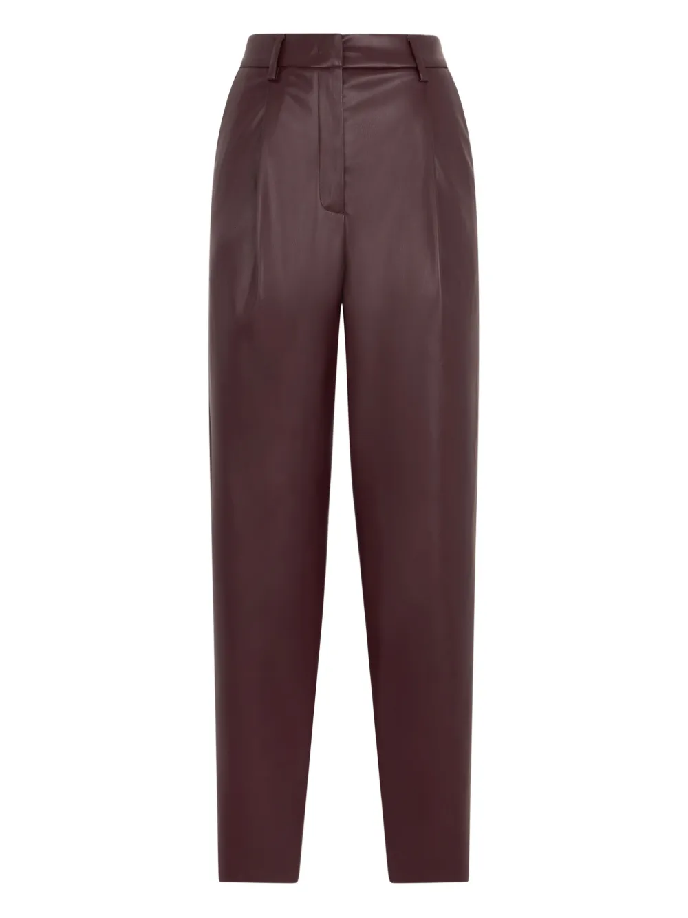Boglioli Vegan Leather Trousers In Brown