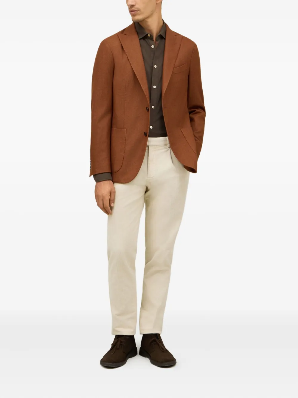 Boglioli Blazer met opgestikte zak Bruin