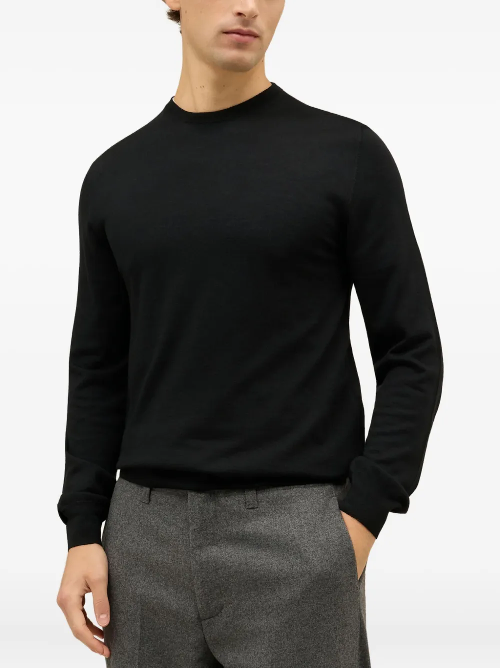 Boglioli Trui met ronde hals Zwart