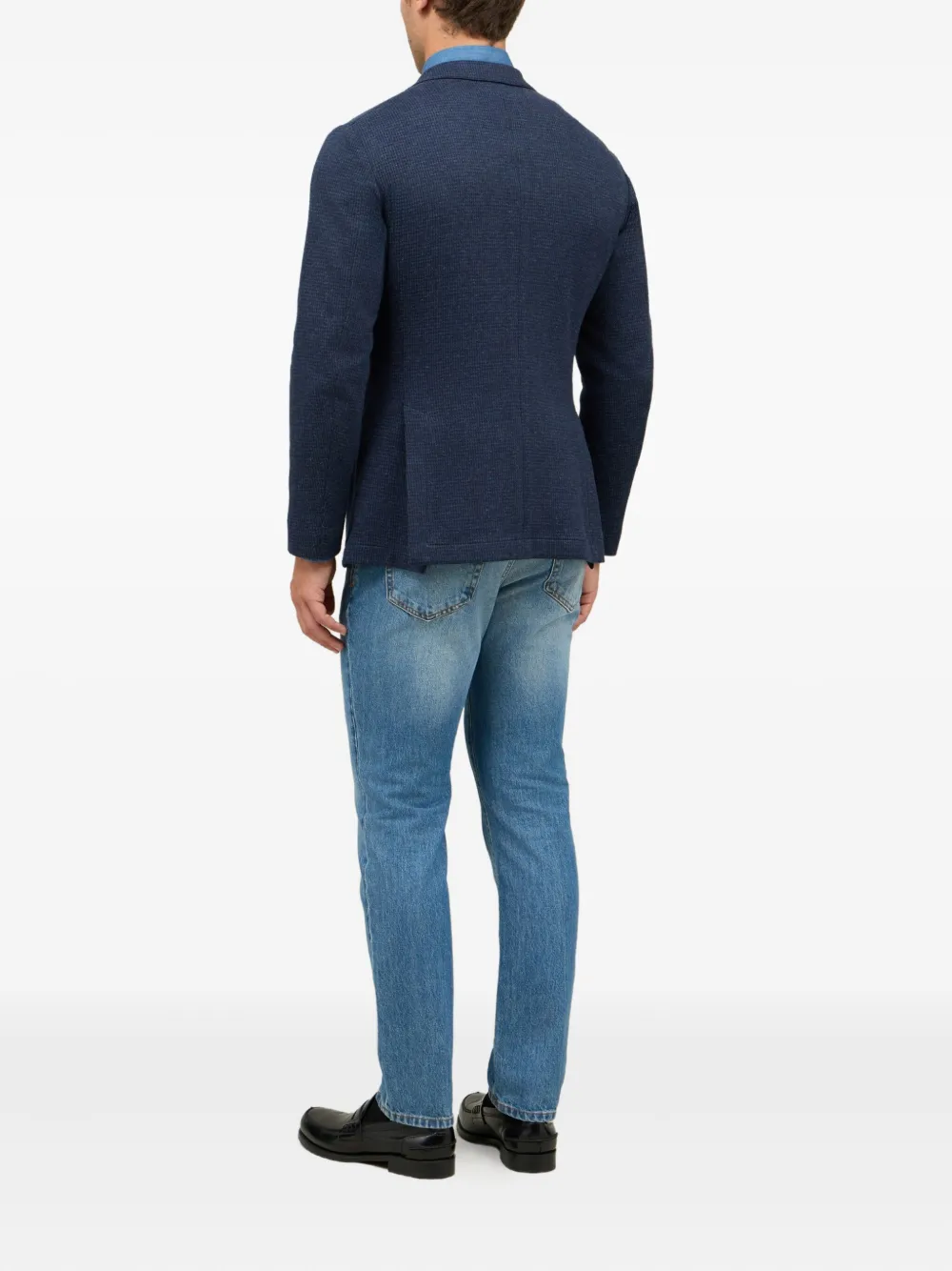 Boglioli Blazer met opgestikte zak en twee knopen Blauw