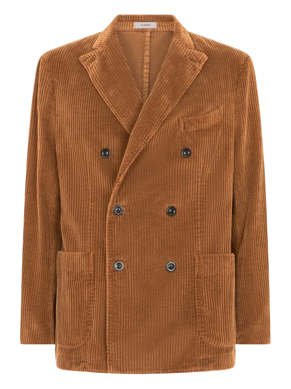 Boglioli corduroy double-breasted jacket Bruin