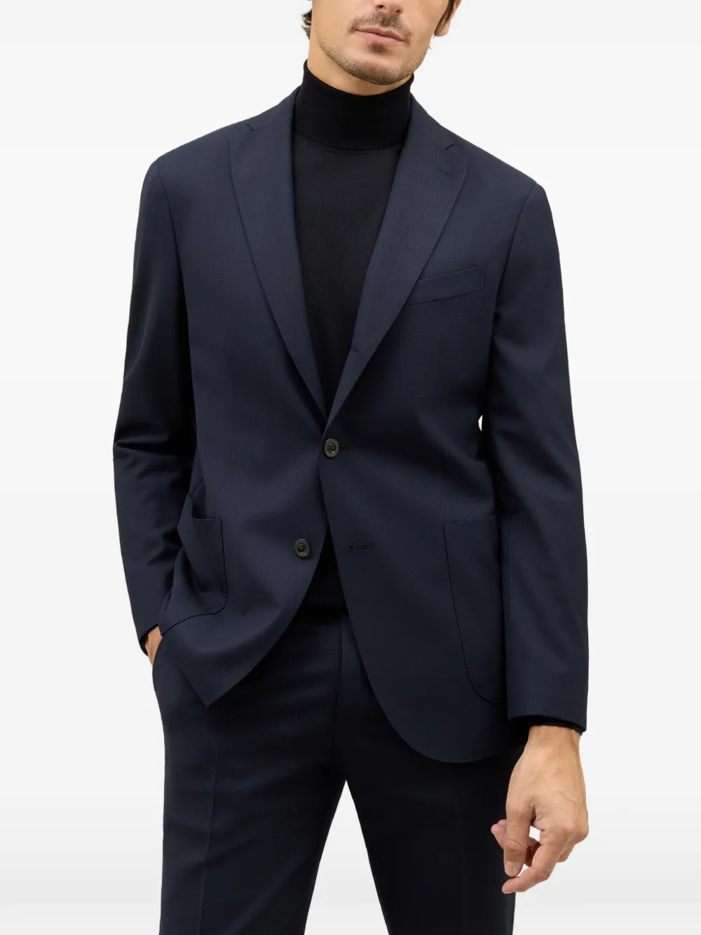 Boglioli Cotton Linen Satin Dover Suit In Blue
