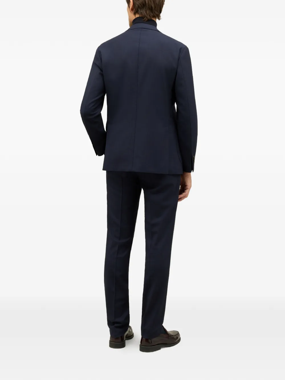 Boglioli Cotton Linen Satin Dover Suit In Blue