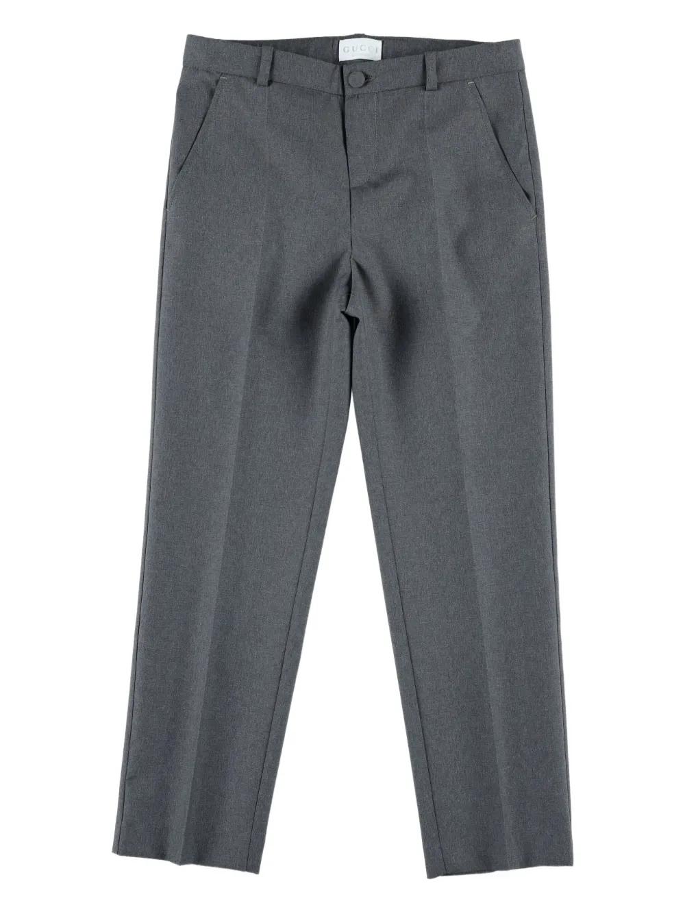 Gucci Kids embroidered-pocket trousers Grijs