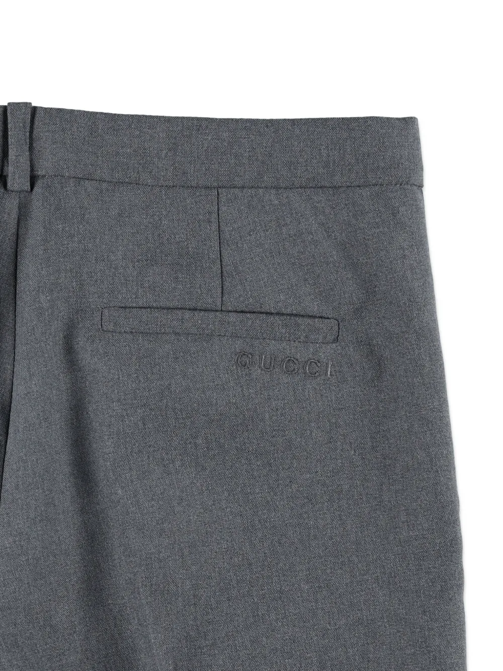 Gucci Kids embroidered-pocket trousers Grijs