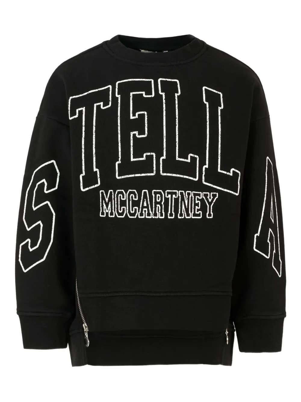 Stella McCartney Kids logo-stamp sweatshirt Zwart