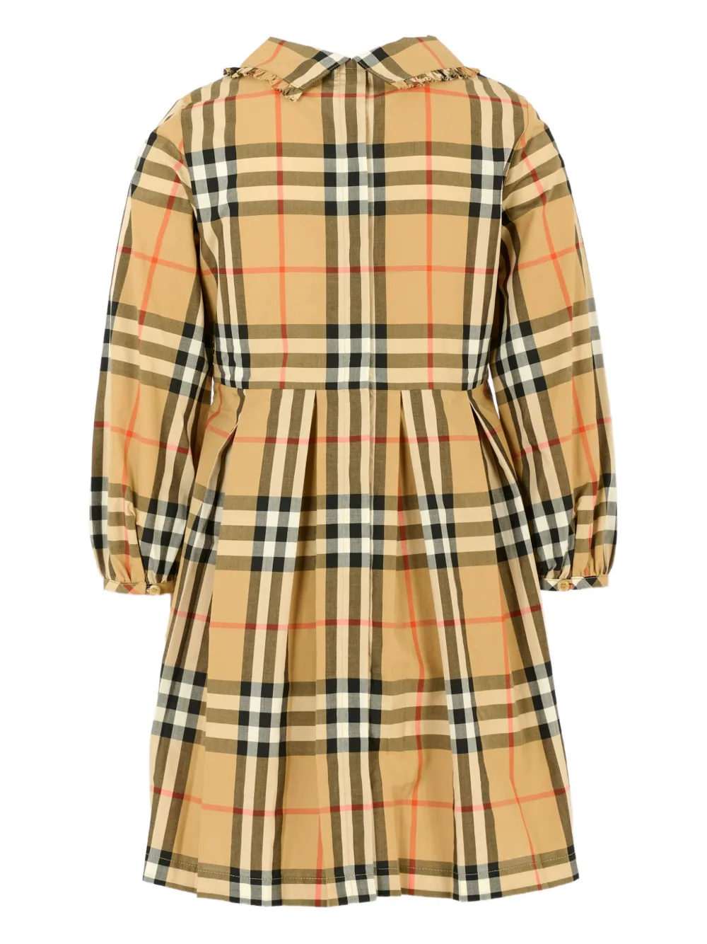 Burberry Kids Geplooide jurk Beige