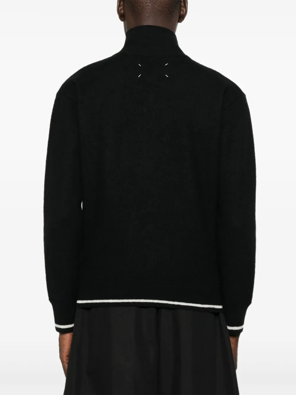 Maison Margiela Vest met hoge hals en rits Zwart