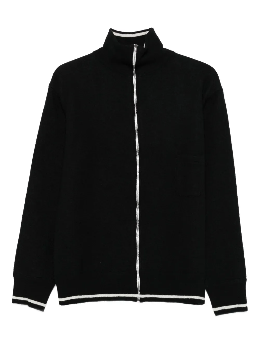 Maison Margiela Vest met hoge hals en rits Zwart