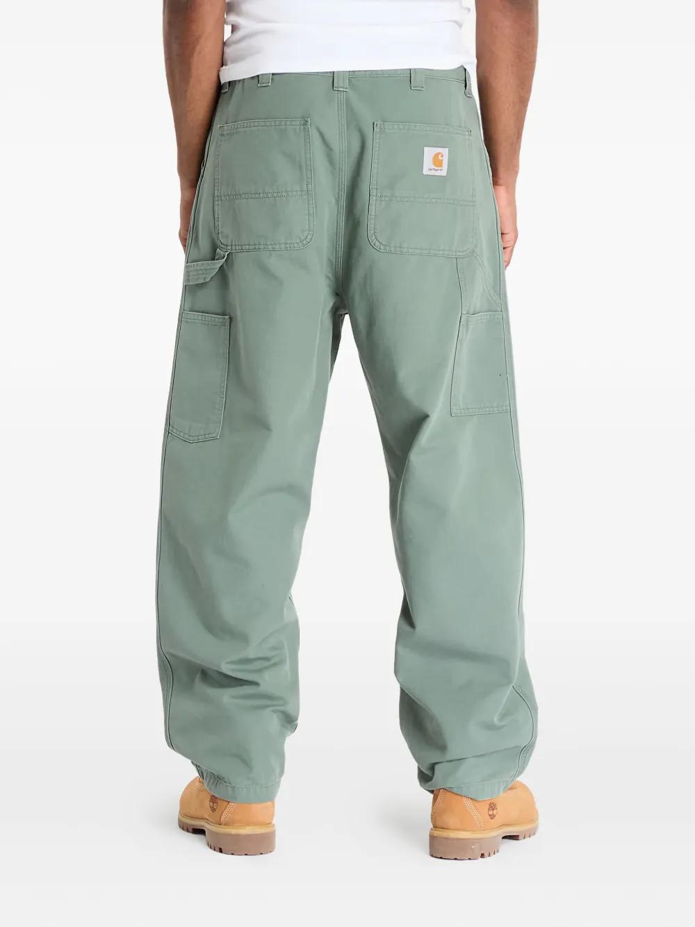 Carhartt WIP logo-patch trousers Groen